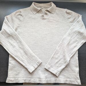 Patrick Assaraf Merino Open Collar Polo Sweater